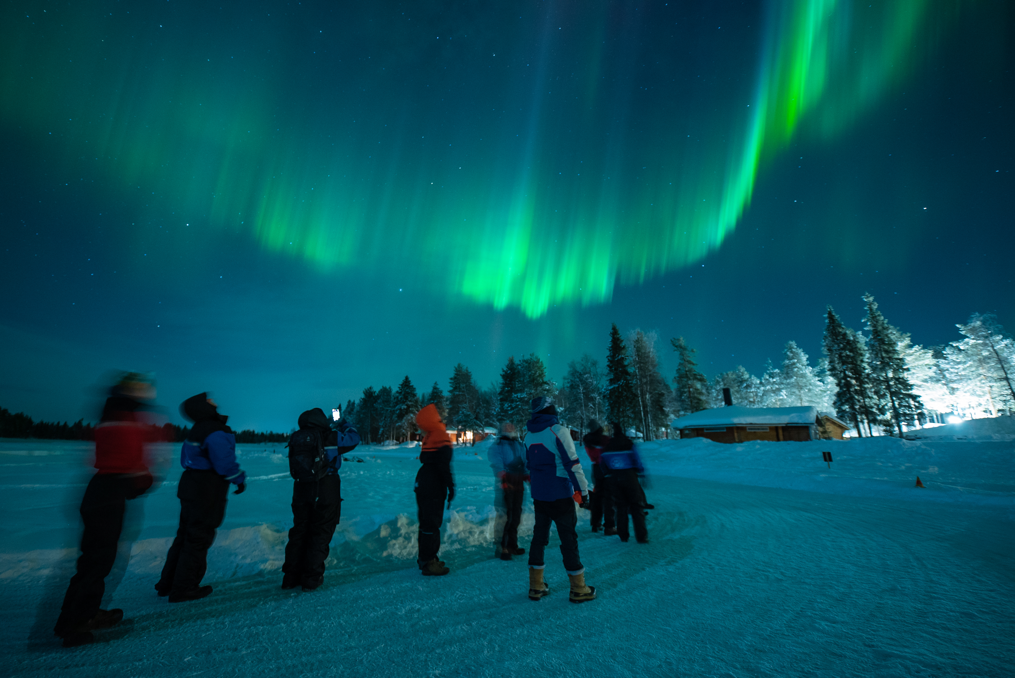 Northern Lights dancing in the sky